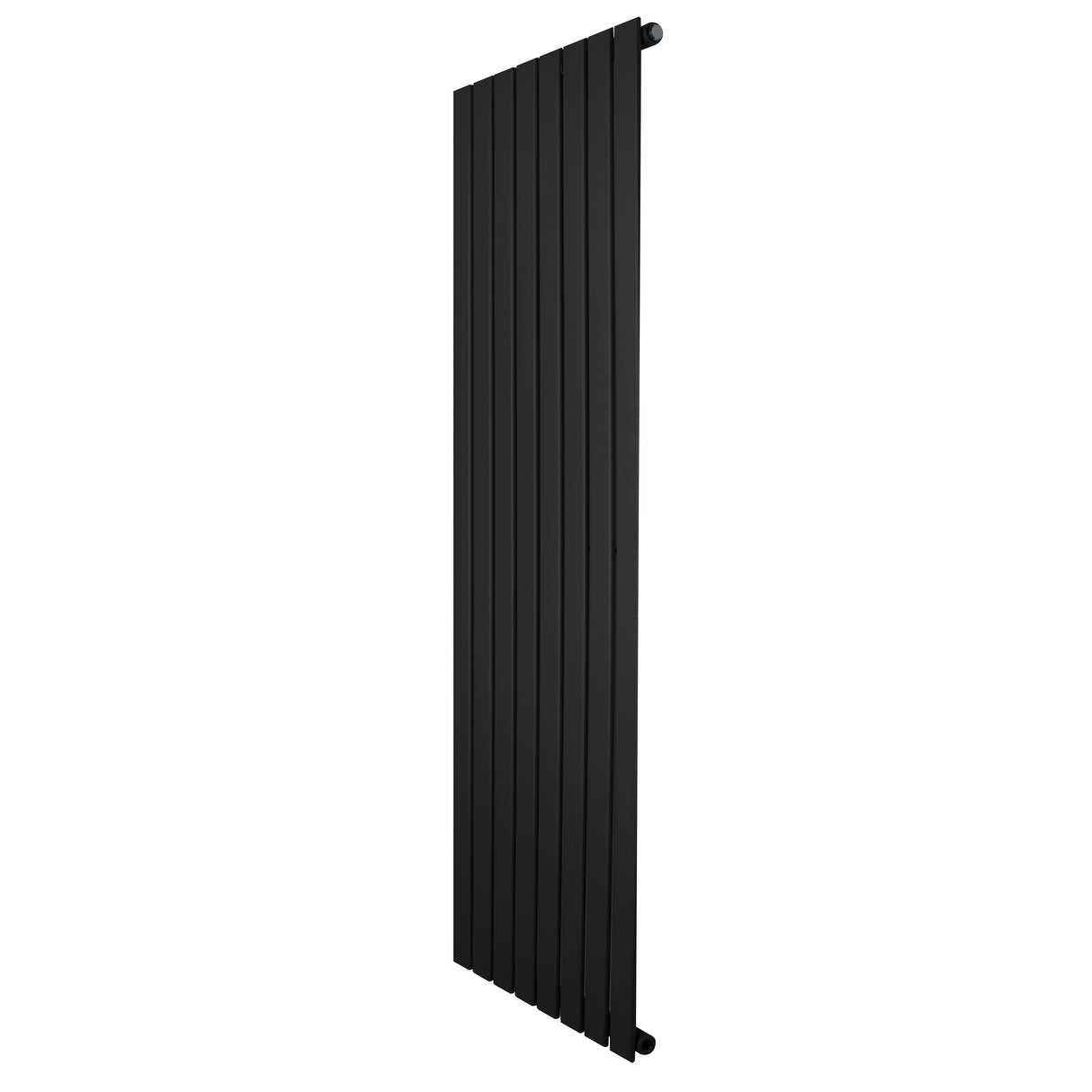 Zwarte designradiator met vlakke panelen en één kolom, 1600 x 560 mm, met een strakke, moderne uitstraling en gladde afwerking