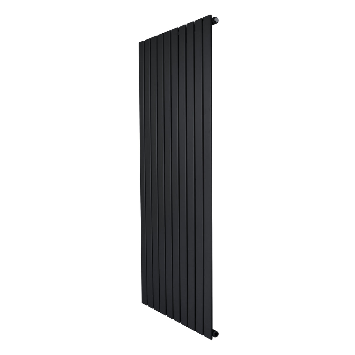 Zwarte designradiator met vlakke panelen, 1 kolom, afmetingen 1600 x 700 mm, strak en modern ontwerp voor elke ruimte