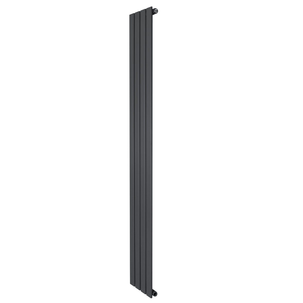 Vlakke panelen design radiator in antraciet grijs, 1 kolom, 1800 x 280mm, met een strakke, moderne uitstraling en gladde afwerking