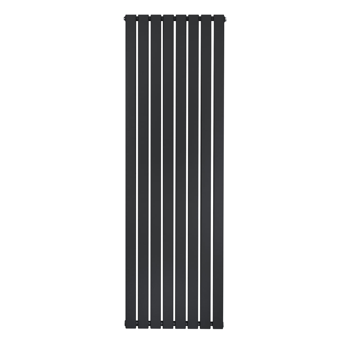 Zwarte designradiator met vlakke panelen en één kolom, 1800 x 560 mm, strak en modern ontwerp, geschikt voor elke ruimte