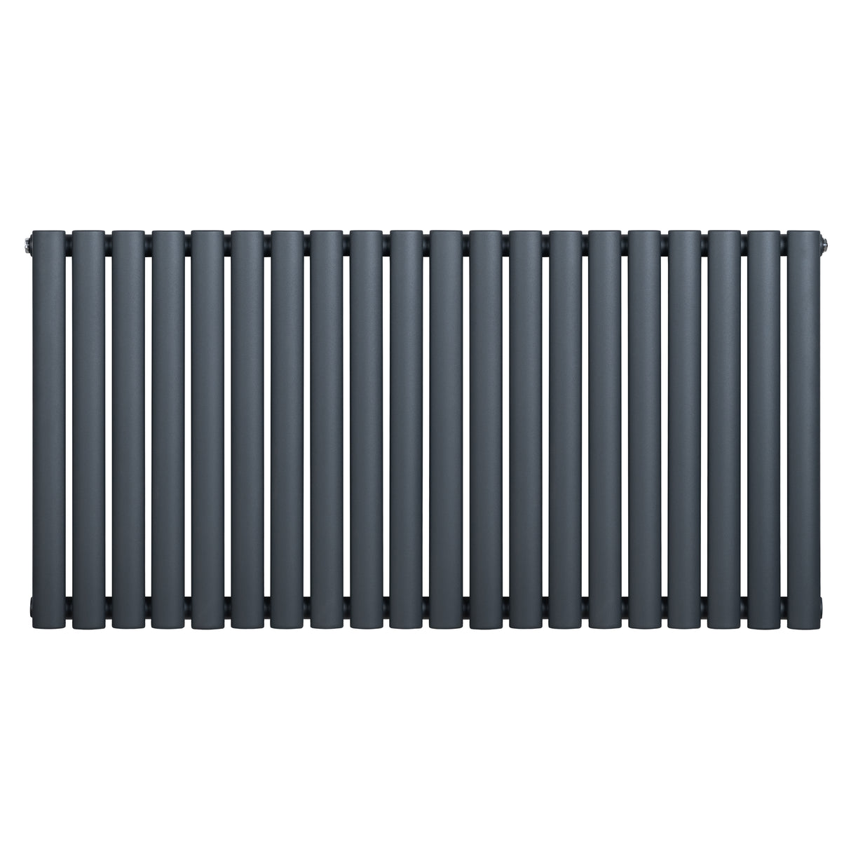 Ovale design radiator met één kolom in antracietgrijs, 600 mm x 1200 mm, met een strakke, moderne uitstraling en gladde afwerking