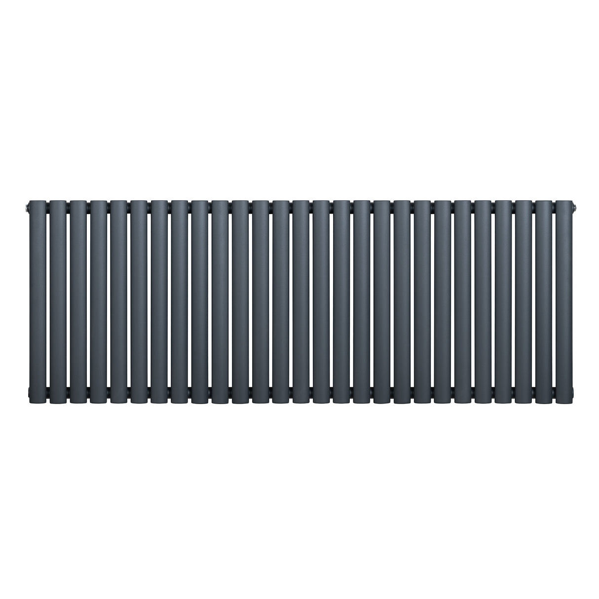 Ovale design radiator in antraciet grijs, 1 kolom, 600 mm x 1620 mm, met een strakke, moderne uitstraling en gladde afwerking