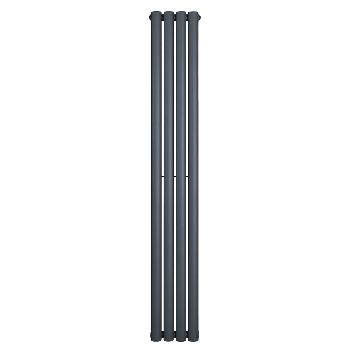 Ovale design radiator in antraciet grijs, 1 kolom, 1600 mm x 240 mm, met een strakke, moderne uitstraling en gladde afwerking