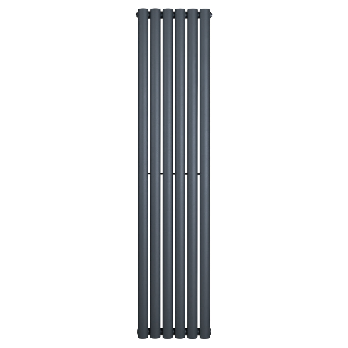 Ovale design radiator in antraciet grijs, 1 kolom, 1600 mm x 360 mm, met een strakke, moderne uitstraling en gladde afwerking