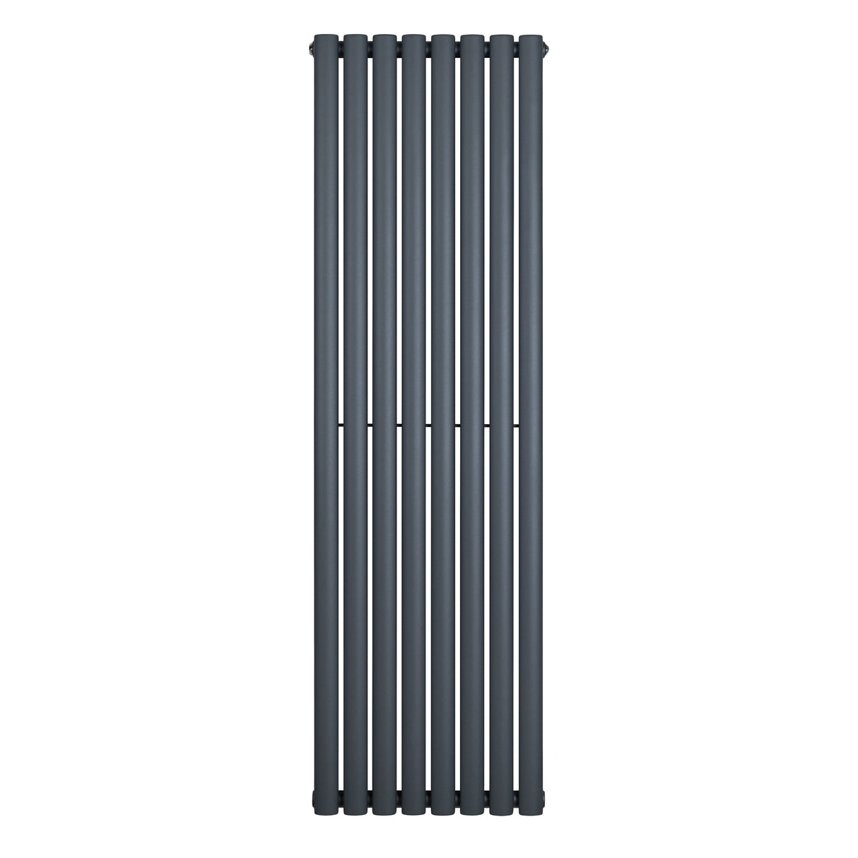Ovale design radiator in antraciet grijs, 1 kolom, 1600 mm x 480 mm, met een strakke, moderne uitstraling en gladde afwerking