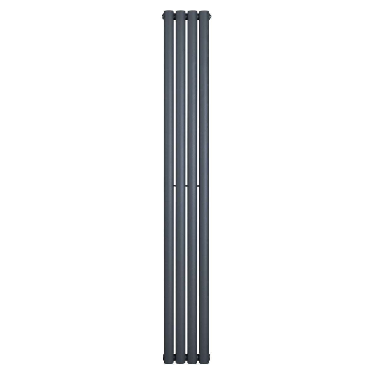 Ovale design radiator in antraciet grijs, 1800 mm x 240 mm, met een strakke, moderne uitstraling en een enkele kolomstructuur