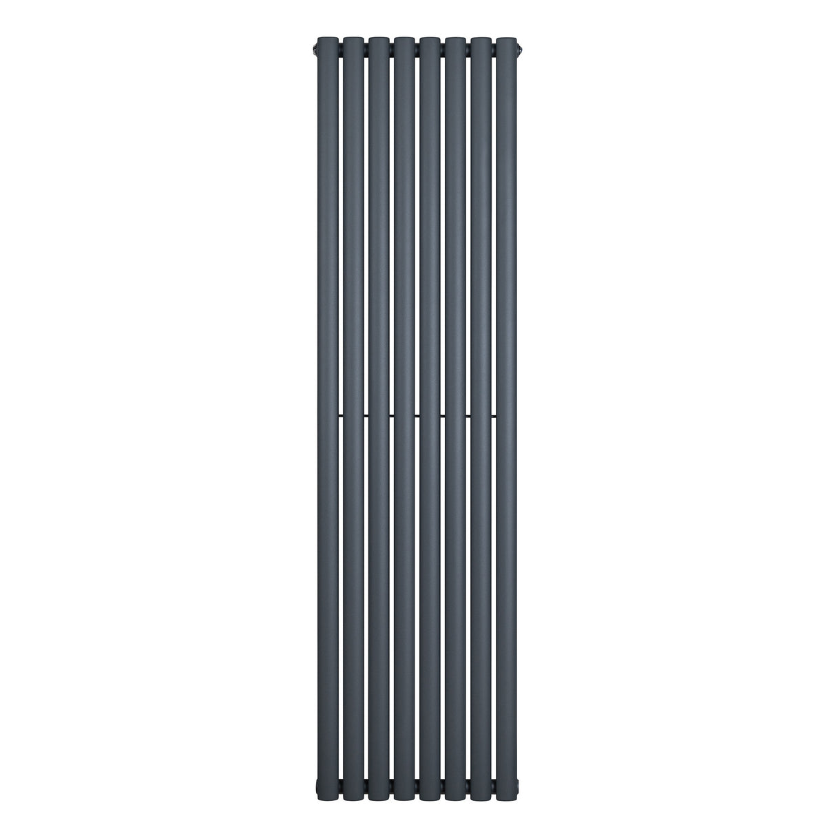 Ovale design radiator in antraciet grijs, 1 kolom, 1800 mm x 480 mm, met een strakke, moderne uitstraling en gladde afwerking