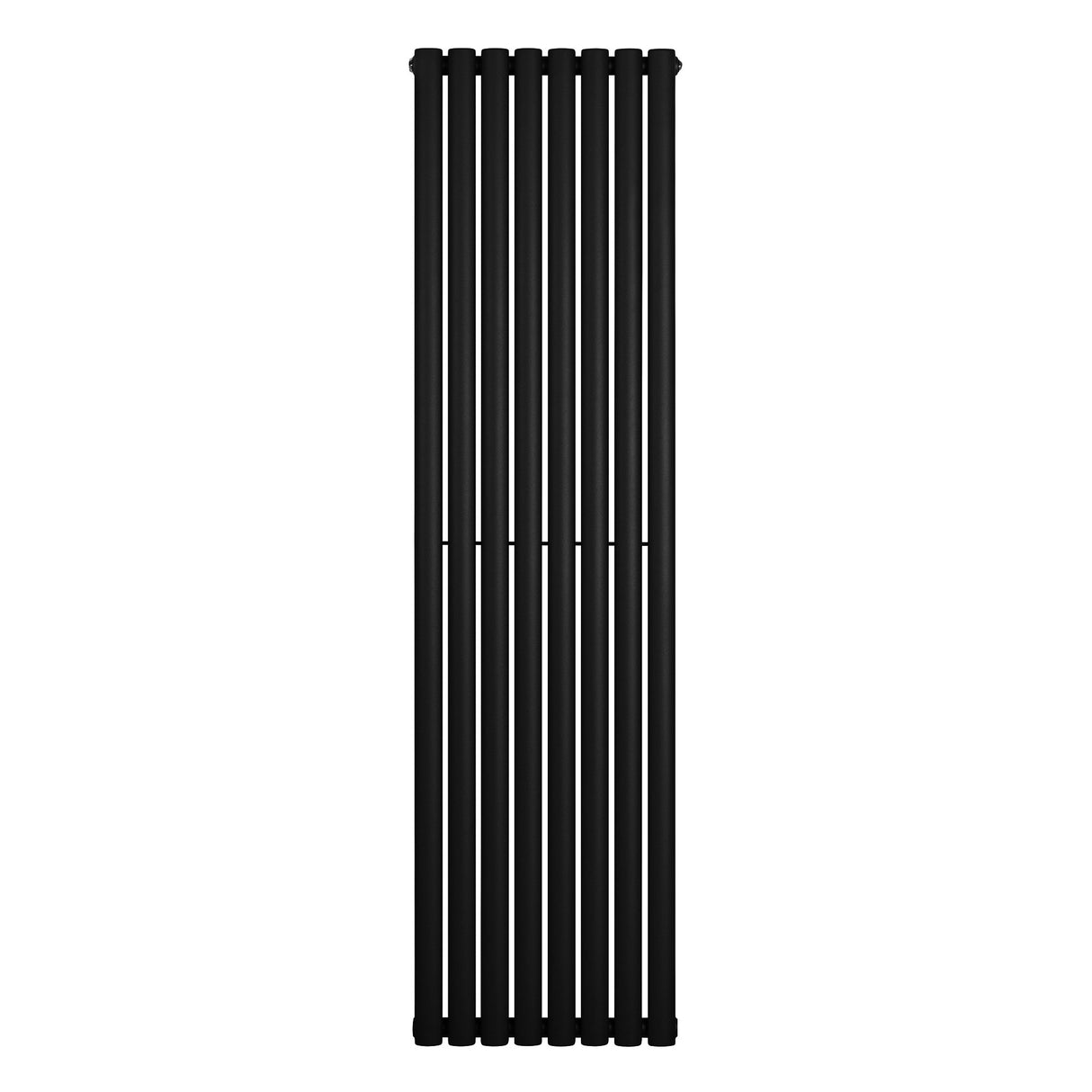 Ovale zwarte design radiator van 1800 mm x 480 mm met een enkele kolom, strak en modern ontwerp, geschikt voor elke ruimte
