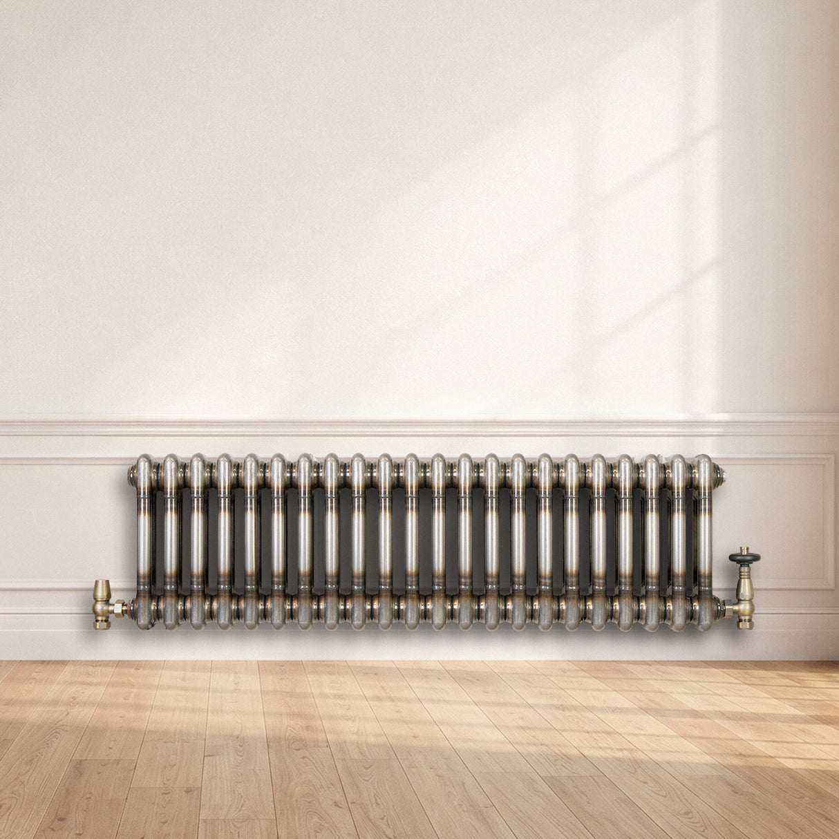 Traditionele Radiator - 2-Kolom - 300 x 1010 mm - Ruw Metaal