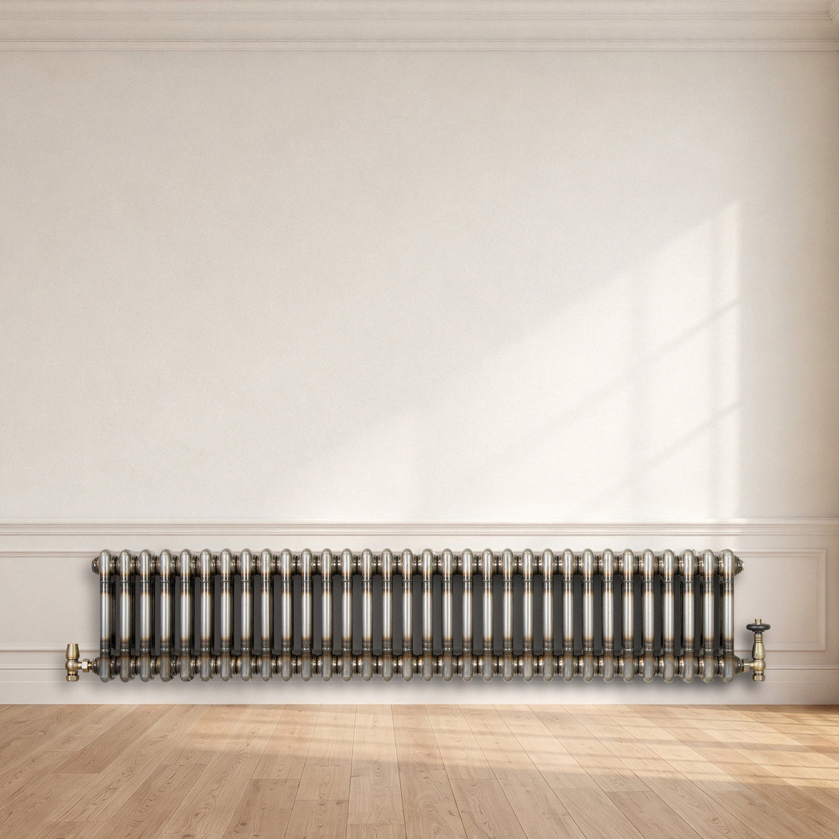 Traditionele Radiator - 2-Kolom - 300 x 1460 mm - Ruw Metaal