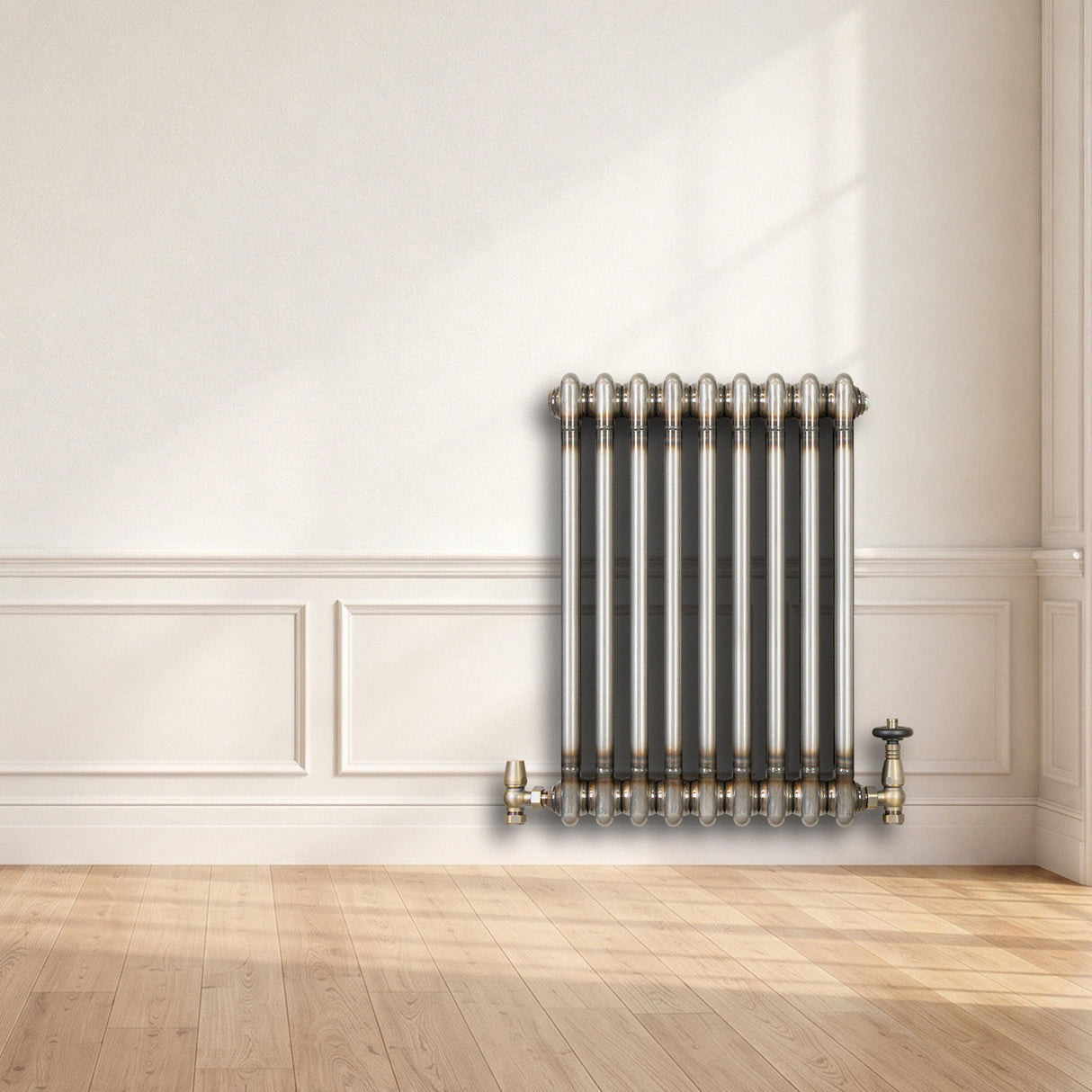 Traditionele Radiator - 2-Kolom - 600 x 425 mm - Ruw Metaal