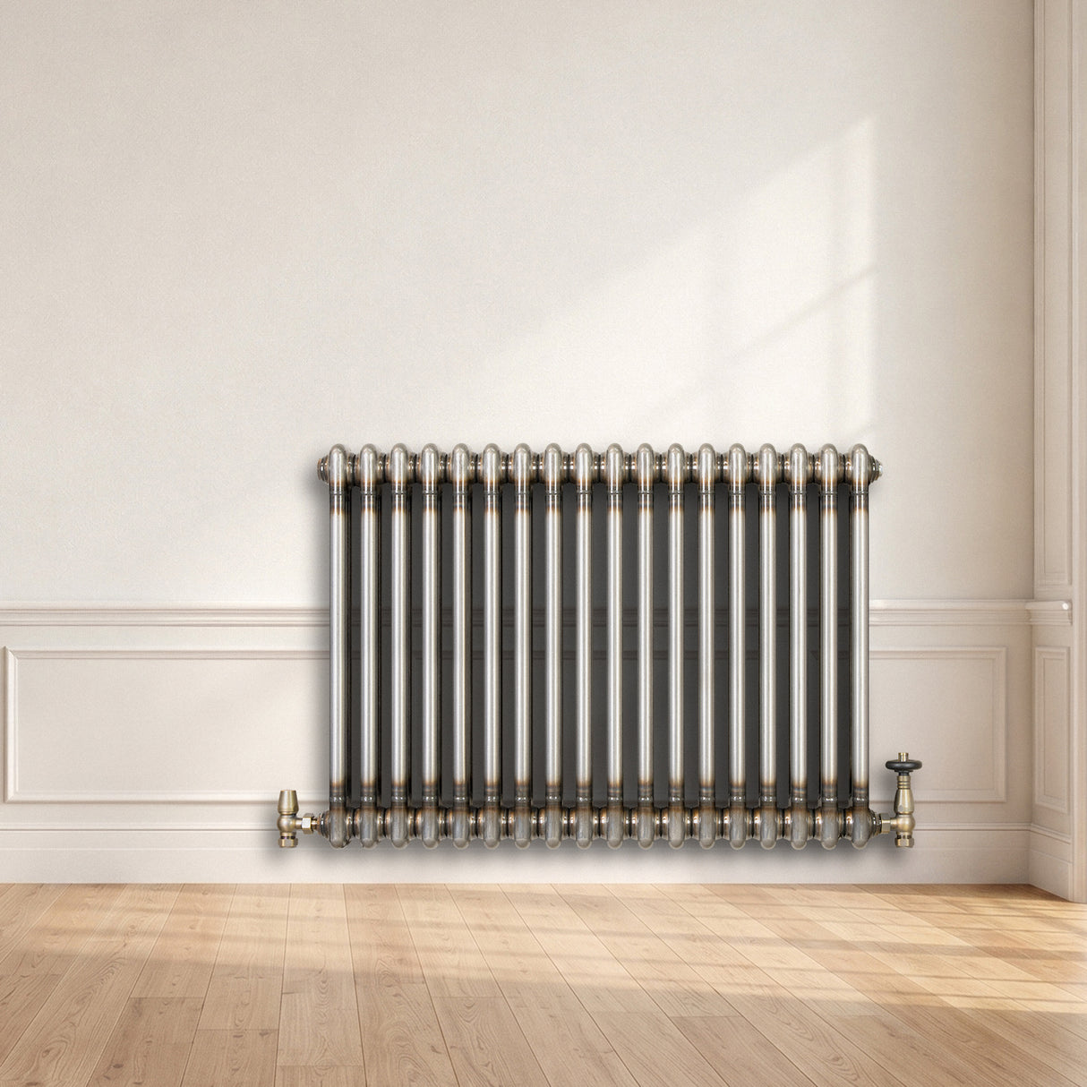 Traditionele Radiator - 2-Kolom - 600 x 830 mm - Ruw Metaal
