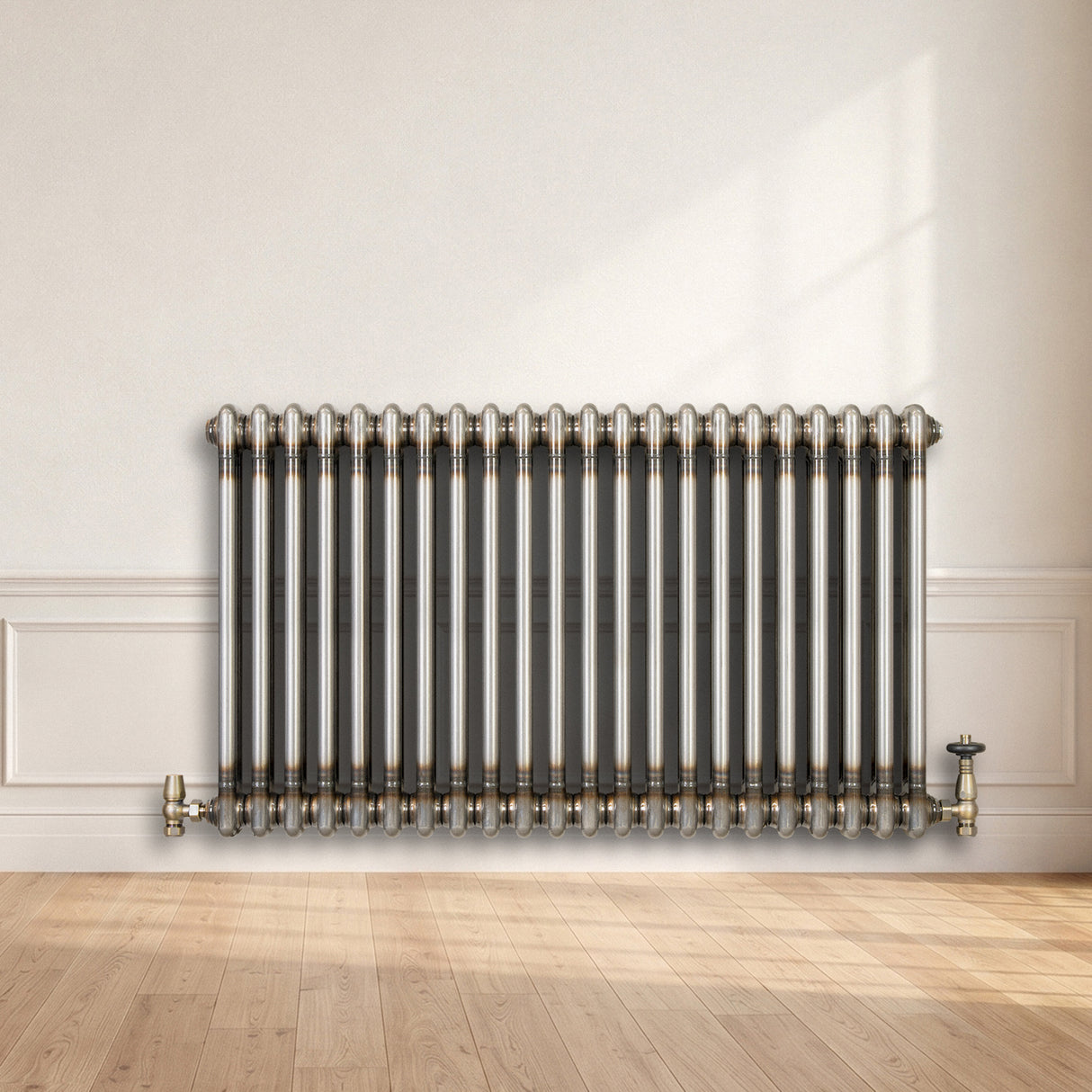 Traditionele Radiator - 2-Kolom - 600 x 1010 mm - Ruw Metaal