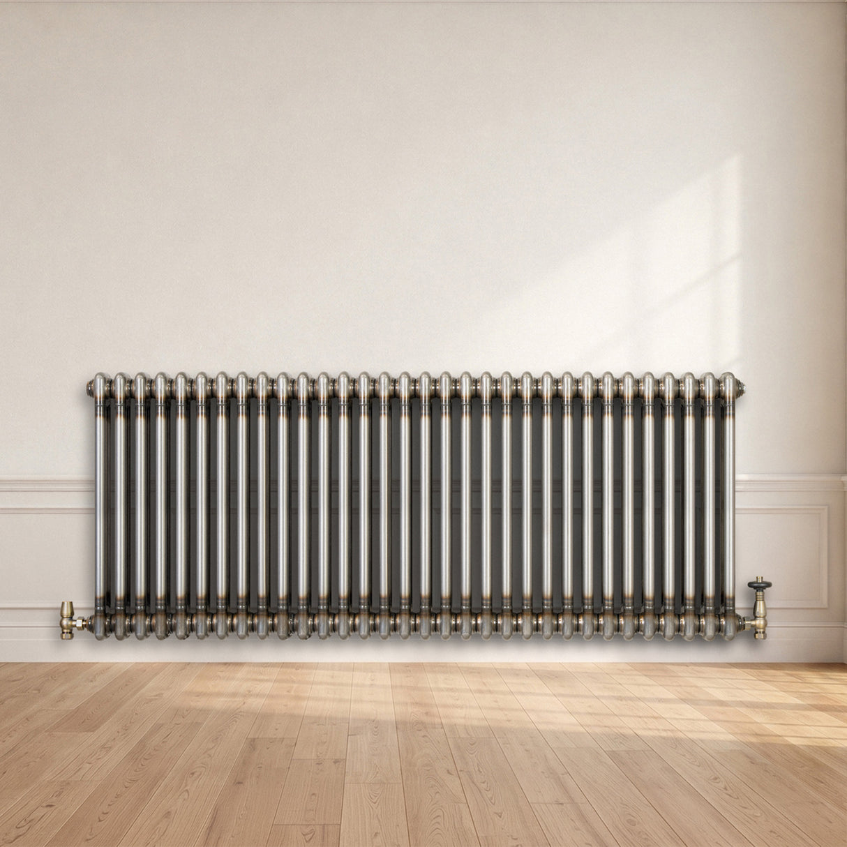 Traditionele Radiator - 2-Kolom - 600 x 1460 mm - Ruw Metaal