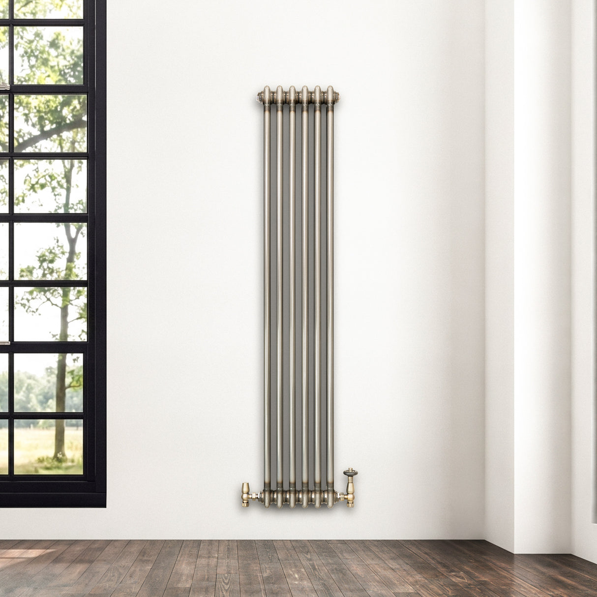 Traditionele Radiator - 2-Kolom - 1500 x 290 mm - Ruw Metaal
