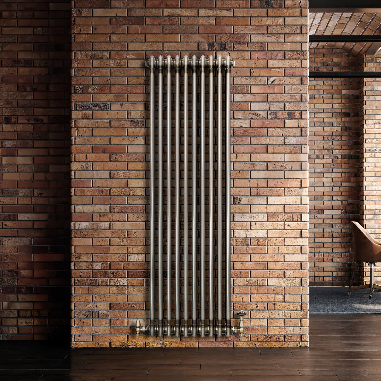 Traditionele Radiator - 2-Kolom - 1500 x 470 mm - Ruw Metaal