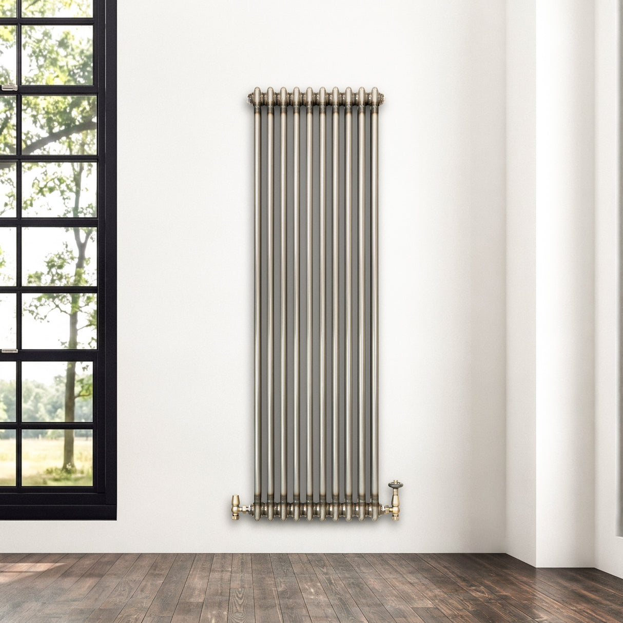 Traditionele Radiator - 2-Kolom - 1500 x 470 mm - Ruw Metaal