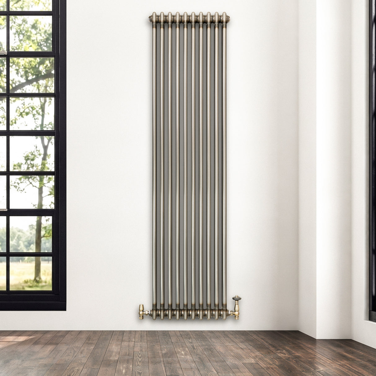 Traditionele Radiator - 2-Kolom - 1800 x 470 mm - Ruw Metaal
