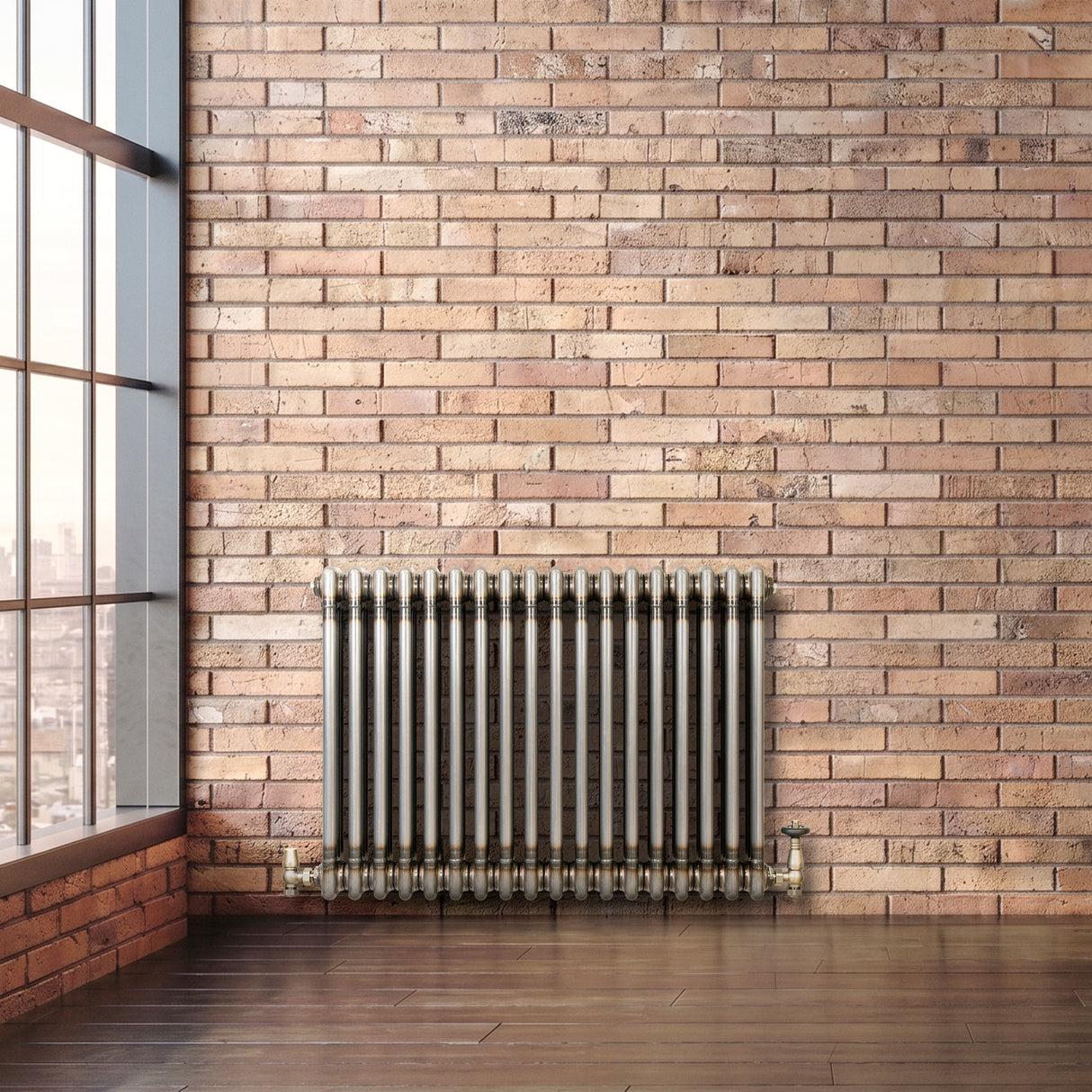 Traditionele Radiator - 3-Kolom - 600 x 830 mm - Ruw Metaal