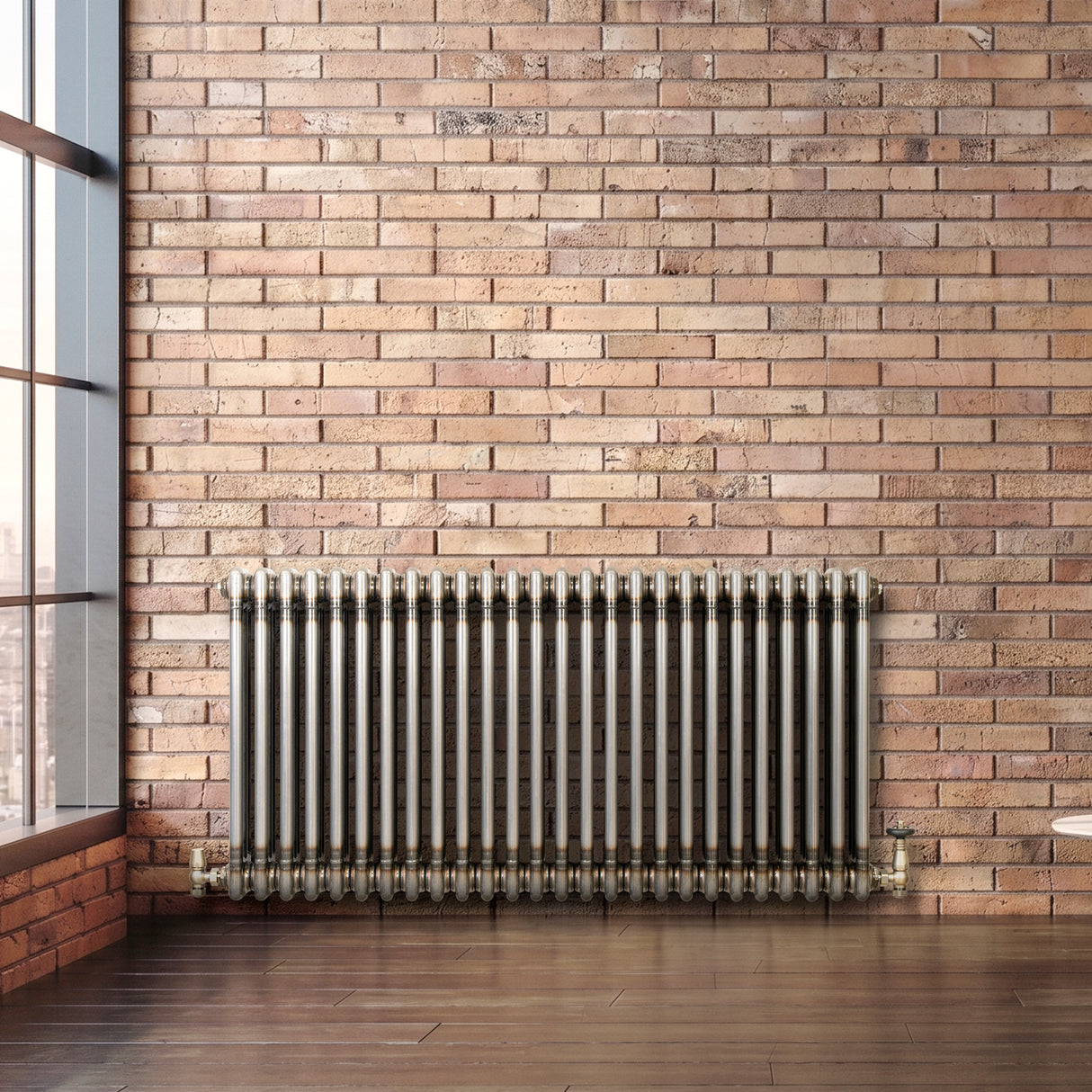 Traditionele Radiator - 3-Kolom - 600 x 1190 mm - Ruw Metaal