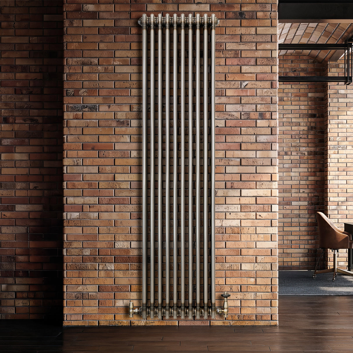 Traditionele Radiator - 3-Kolom - 1800 x 470 mm - Ruw Metaal