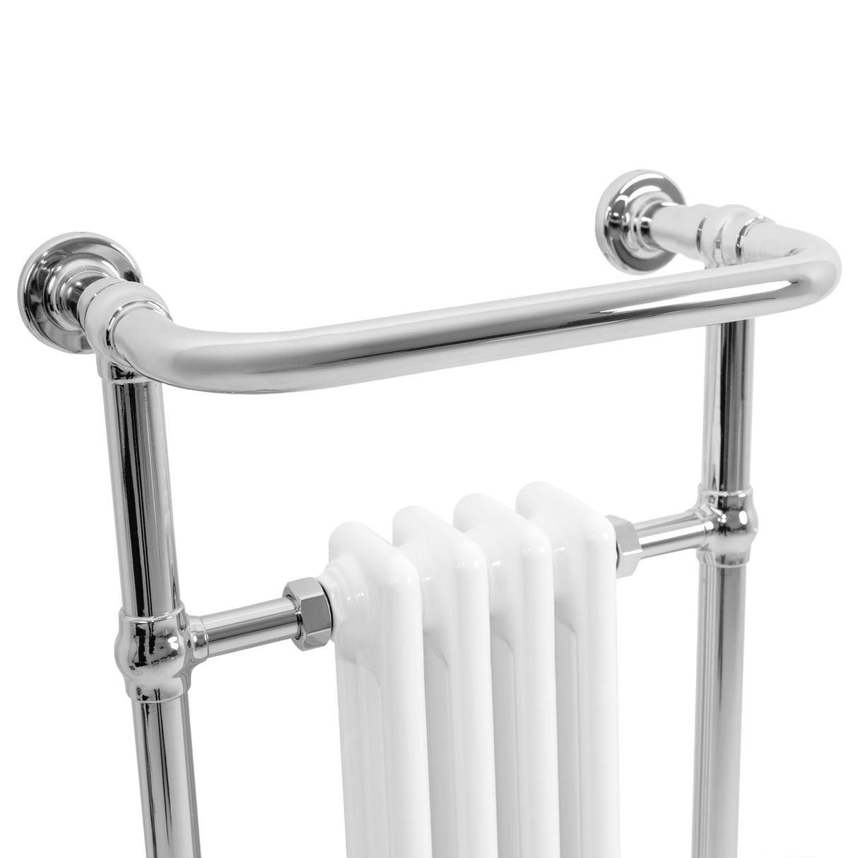 Klassieke Radiator met Verwarmde Handdoekrek - 950 mm x 480 mm - Wit