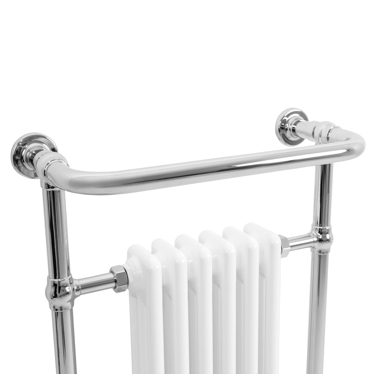 Klassieke Radiator met Verwarmde Handdoekrek - 950 mm x 570 mm - Wit
