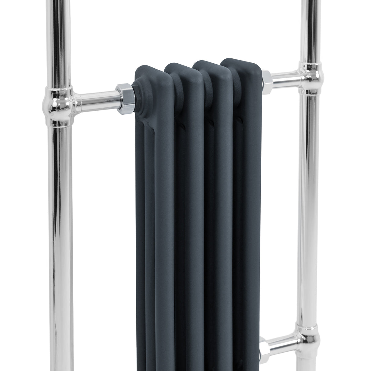 Klassieke Radiator met Verwarmde Handdoekrek - 950 mm x 480 mm - Antraciet Grijs