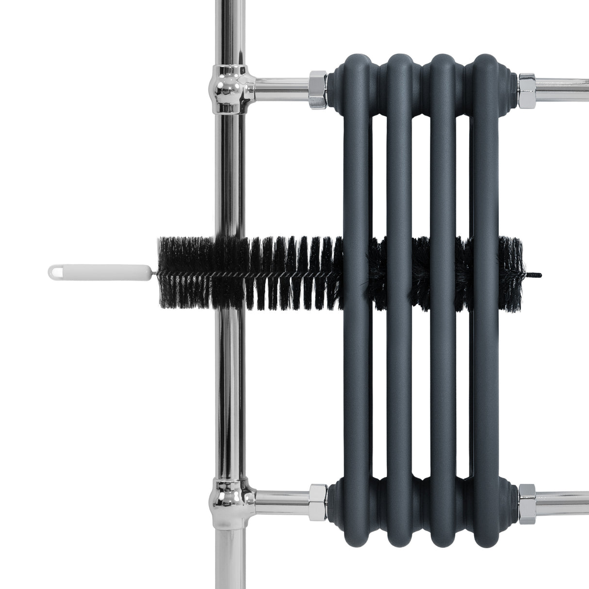 Klassieke Radiator met Verwarmde Handdoekrek - 950 mm x 480 mm - Antraciet Grijs