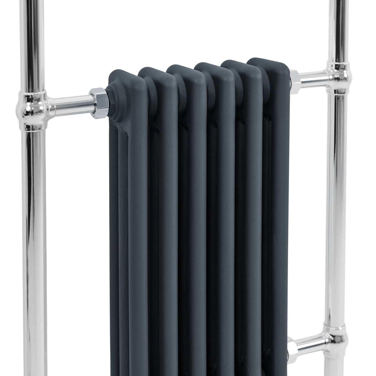 Klassieke Radiator met Verwarmde Handdoekrek - 950 mm x 570 mm - Antraciet Grijs