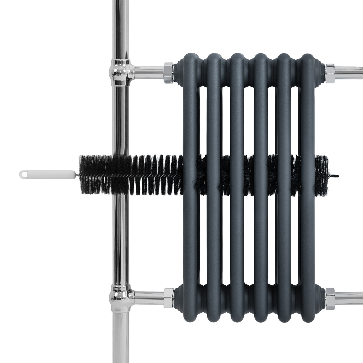 Klassieke Radiator met Verwarmde Handdoekrek - 950 mm x 570 mm - Antraciet Grijs