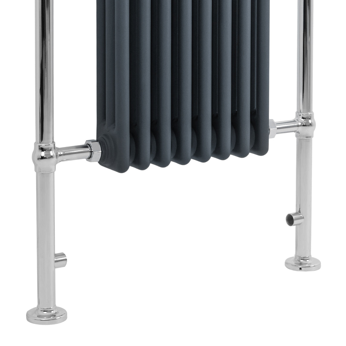 Klassieke Radiator met Verwarmde Handdoekrek - 950 mm x 660 mm - Antraciet Grijs