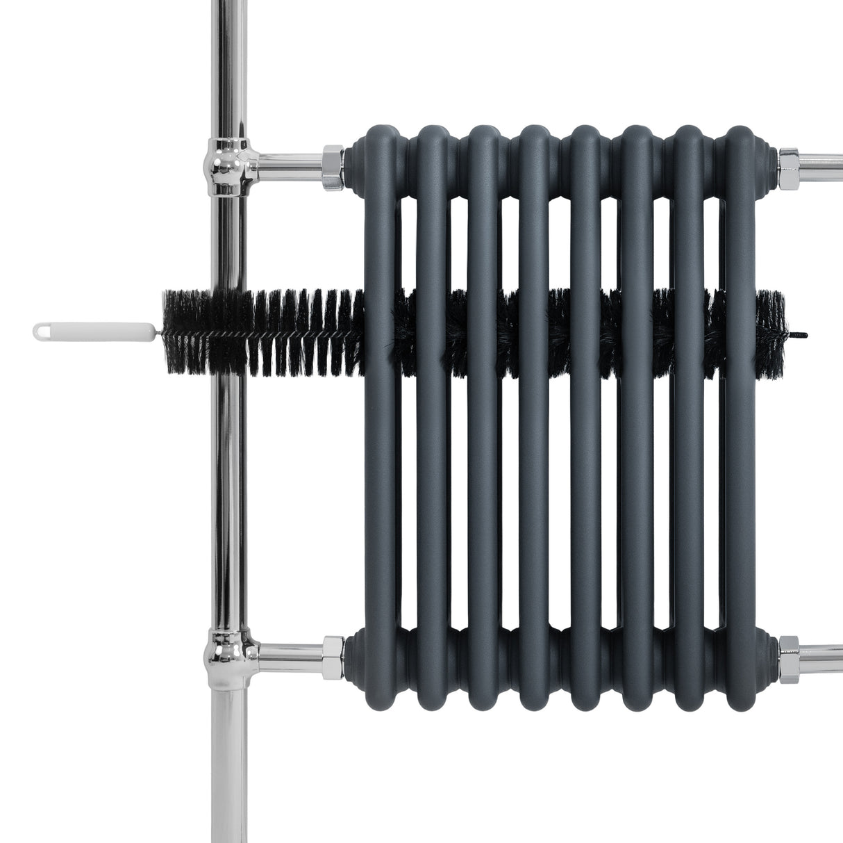 Klassieke Radiator met Verwarmde Handdoekrek - 950 mm x 660 mm - Antraciet Grijs