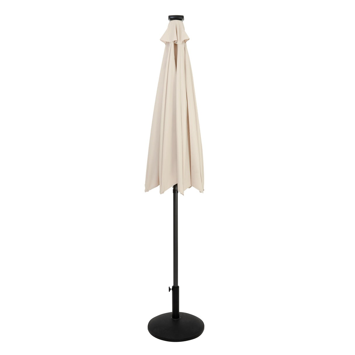 LED Kantelbare Stokparasol 2.7 m met Parasolvoet - Crème