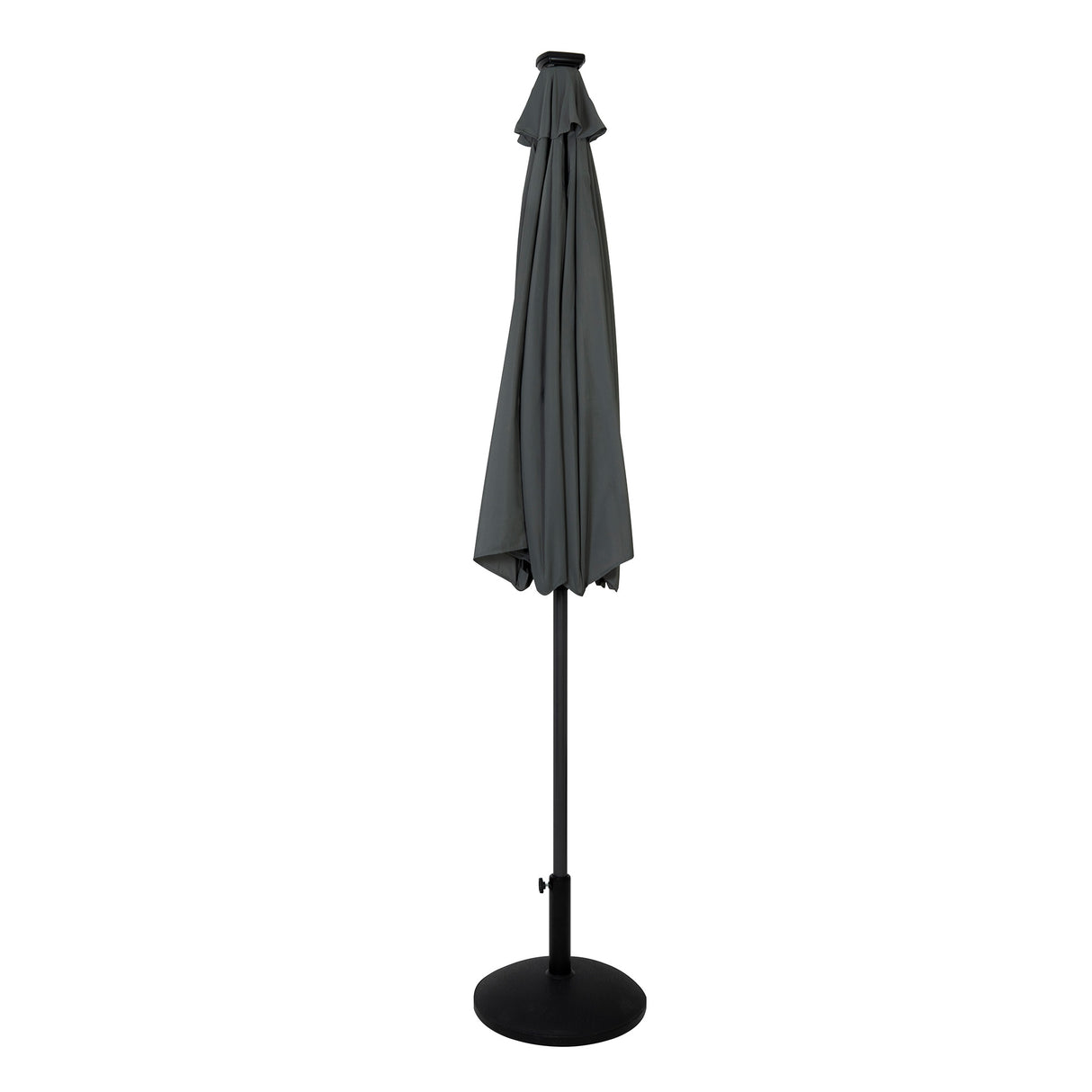 LED Kantelbare Stokparasol 2.7 m met Parasolvoet - Grijs
