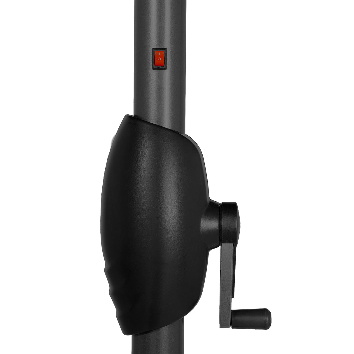LED Kantelbare Stokparasol 2.7 m met Parasolvoet - Grijs