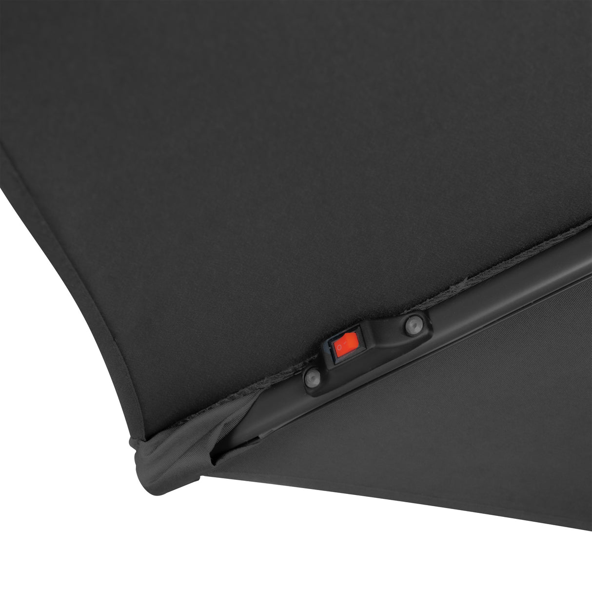 LED Zweefparasol 3 m met Rond 4-Delige Parasolvoet - Grijs