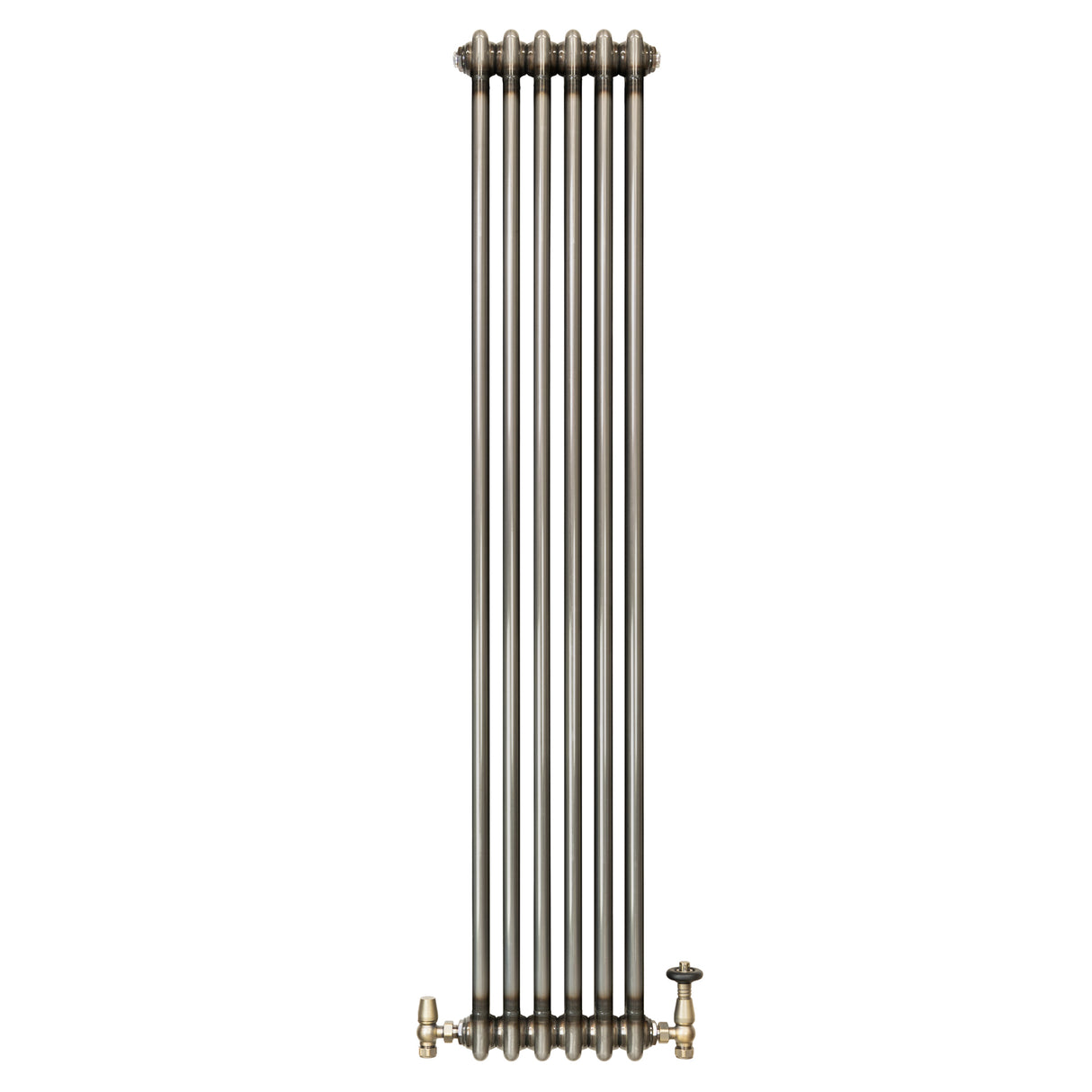 Traditionele Radiator & Kraan - 2-Kolom - 1500 x 290 mm - Ruw Metaal