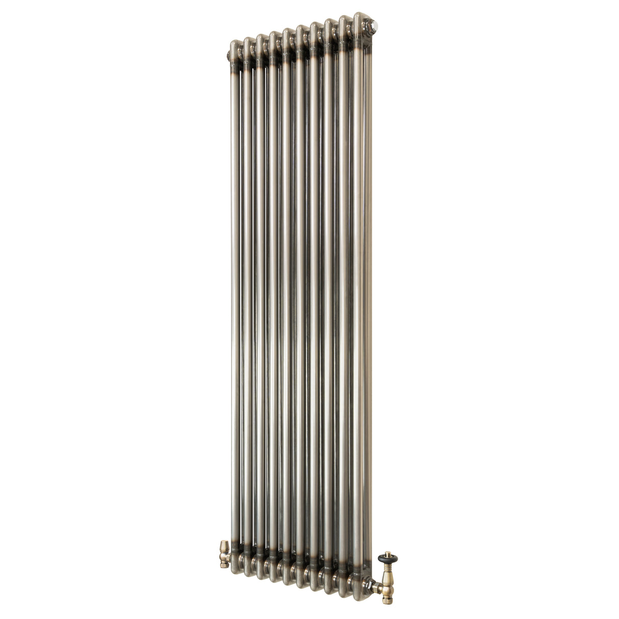 Traditionele Radiator & Kraan - 2-Kolom - 1500 x 470 mm - Ruw Metaal