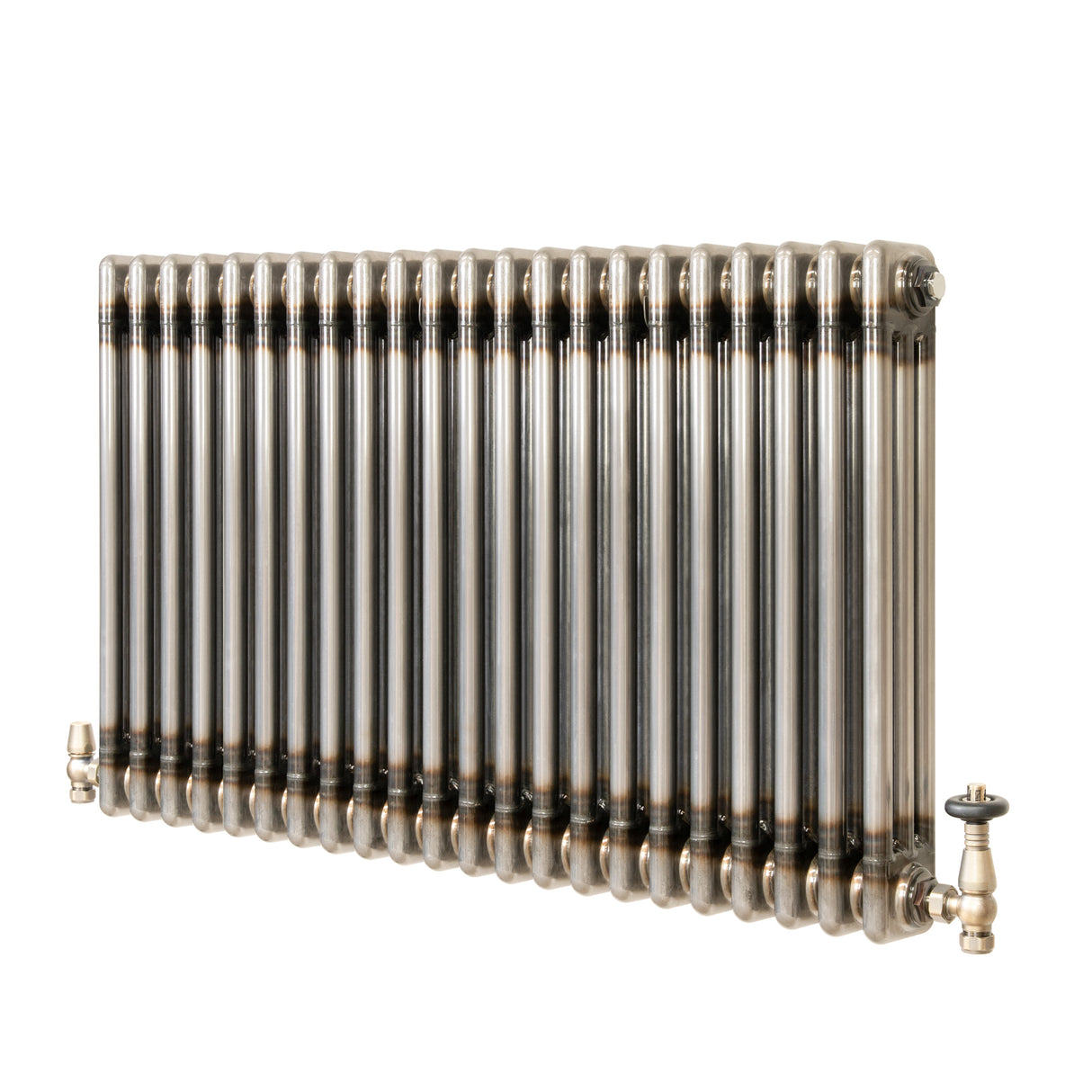 Traditionele Radiator & Kraan - 3-Kolom - 600 x 1010 mm - Ruw Metaal