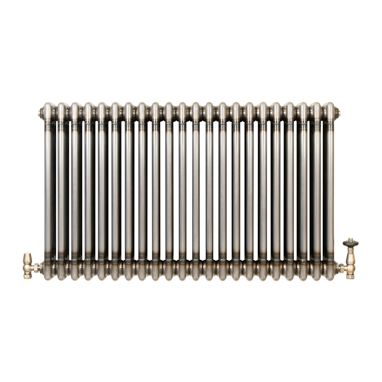 Traditionele Radiator & Kraan - 3-Kolom - 600 x 1010 mm - Ruw Metaal