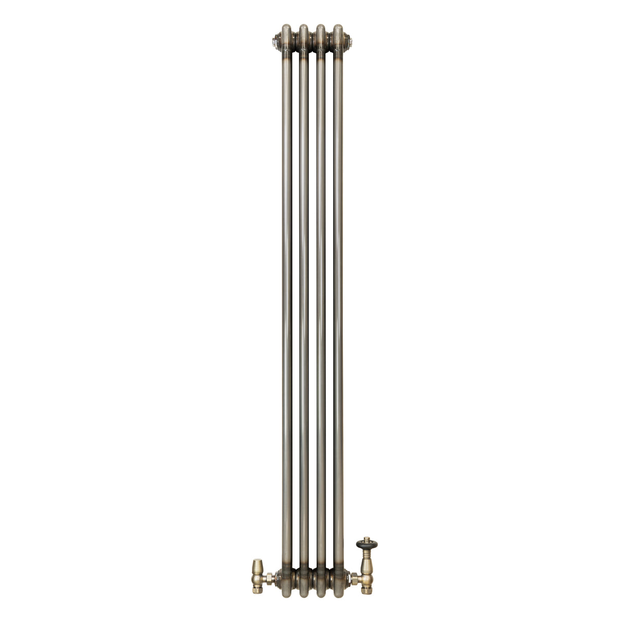 Traditionele Radiator & Kraan - 3-Kolom - 1500 x 200 mm - Ruw Metaal