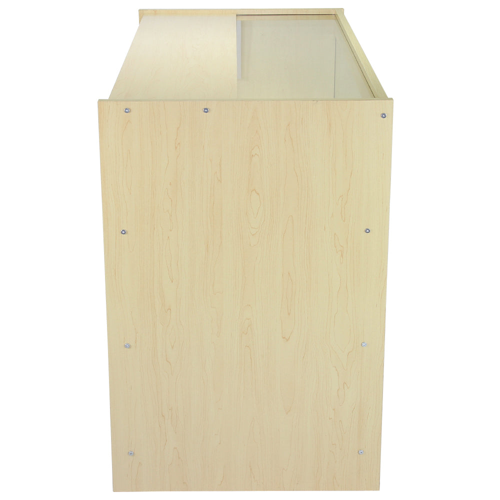 B1200 1/4 Glazen Toonbank - Esdoorn