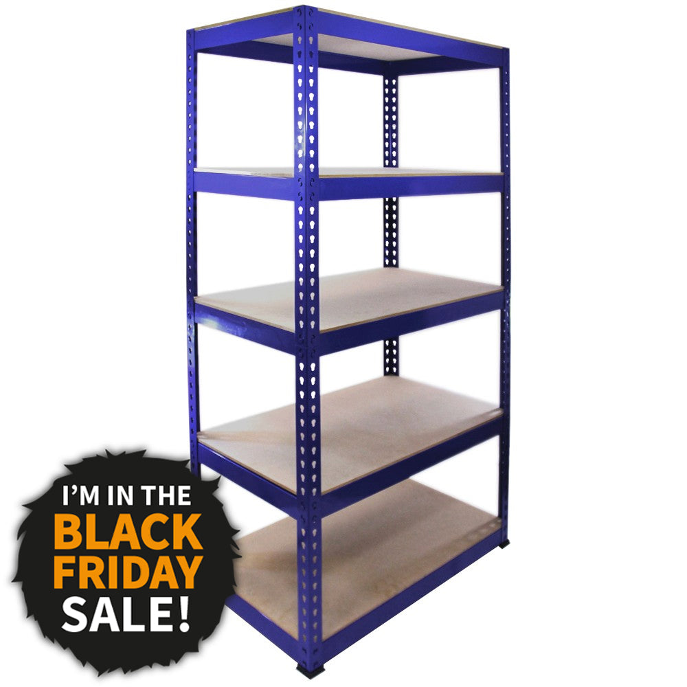 Q-rax Stellingkast - 90x50x182 cm - Blauw