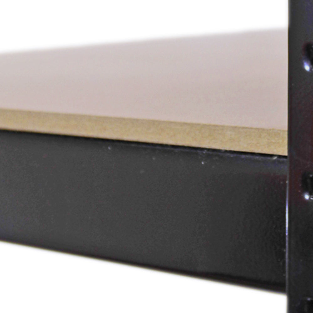 Monster Racking T-Rax Magazijn & Garage Metalen Schappen, Zwart, 90cm B, 45cm D, Set van 10