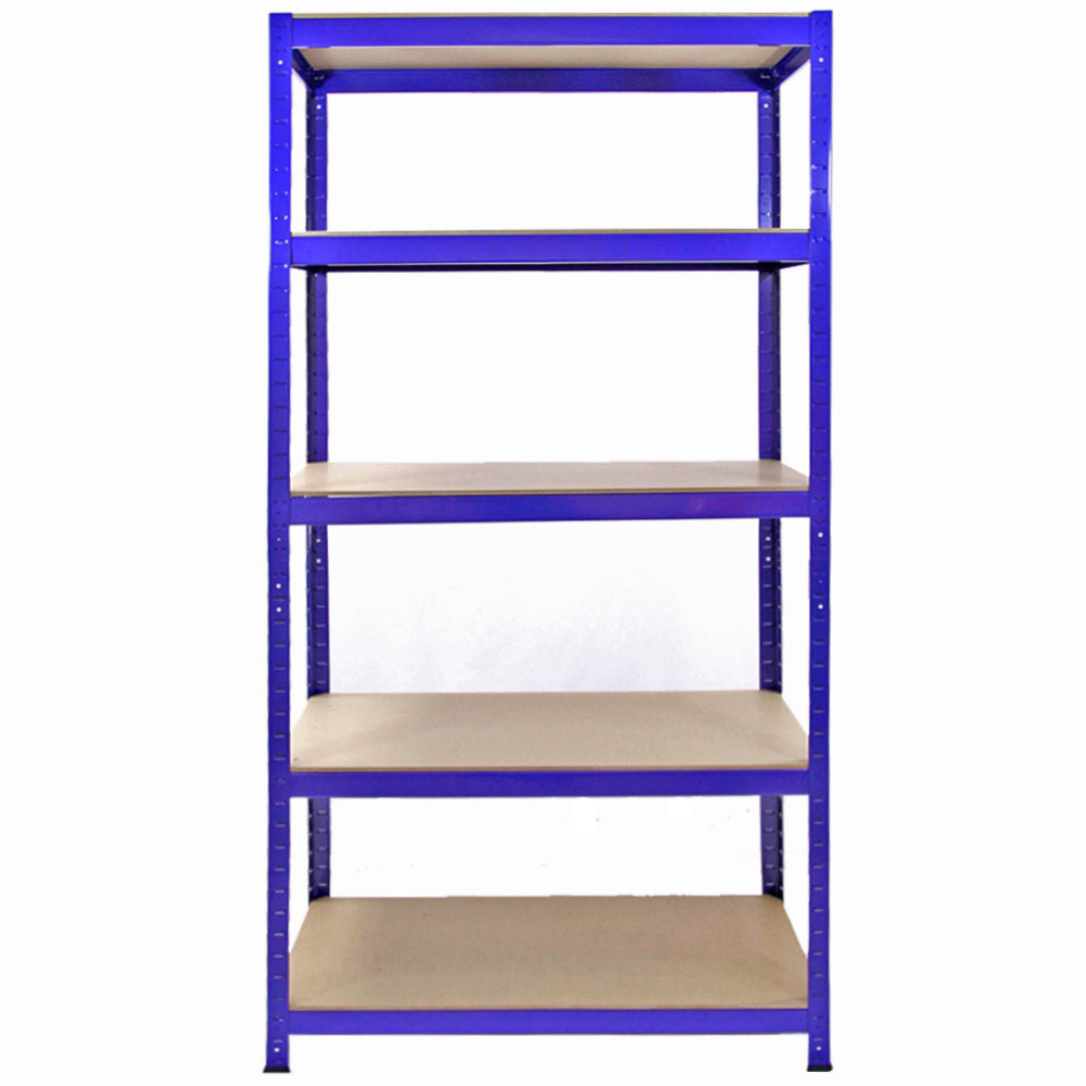 3 x Monster Racking T-Rax Metalen Opslagrekken, Blauw, 90cm B, 45cm D