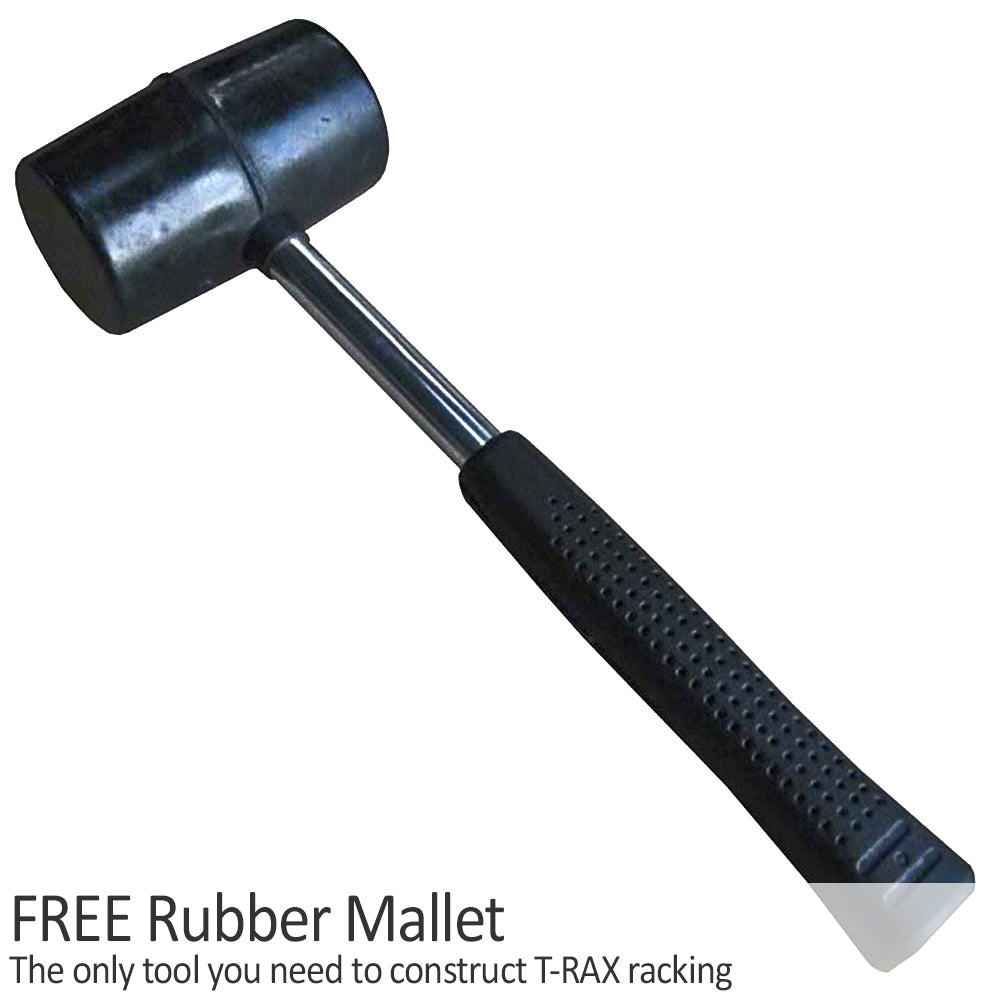 3 x Monster Racking T-Rax Metalen Opslagrekken, Blauw, 90cm B, 45cm D