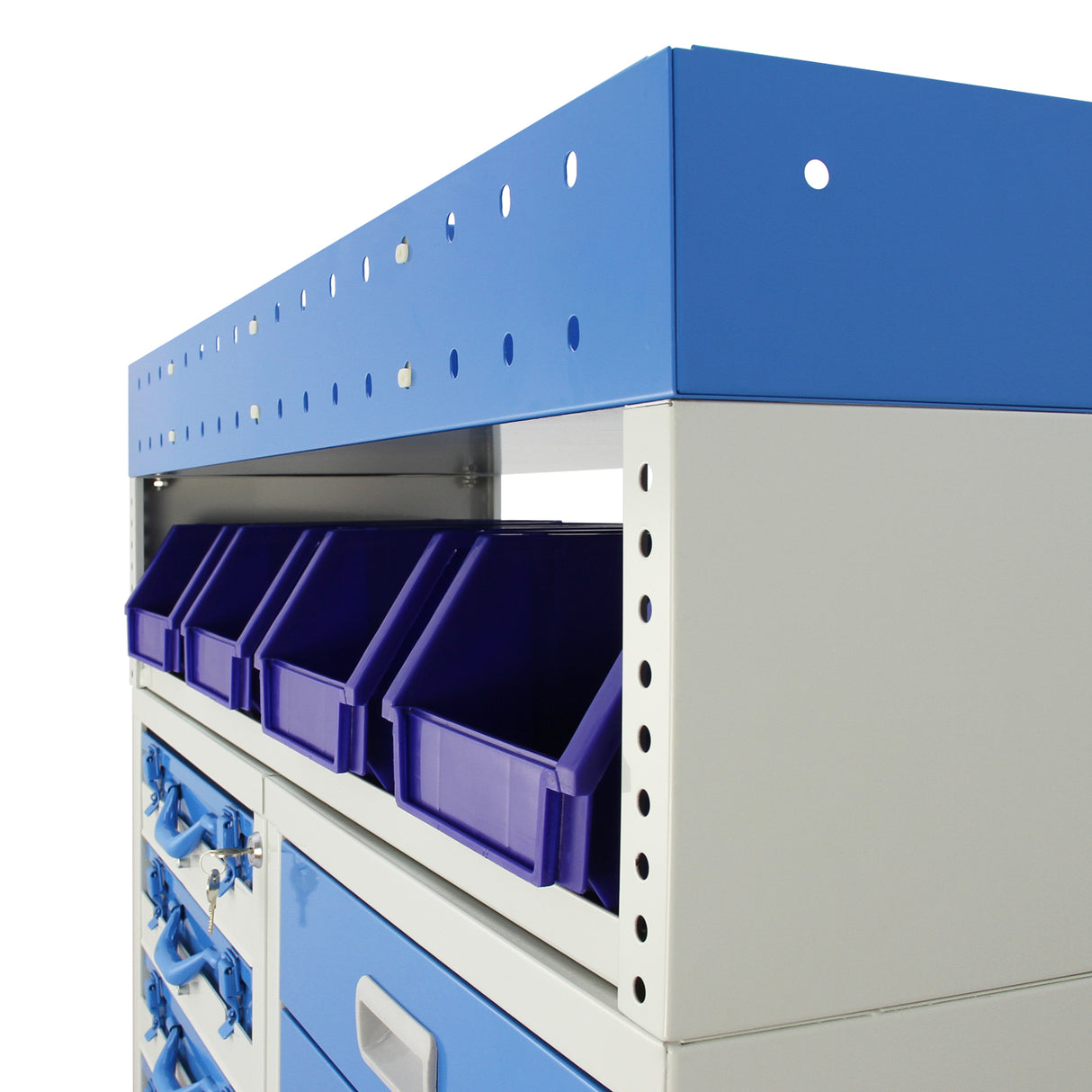 Monster Racking Metalen Bedrijfswageninrichting - Blauw