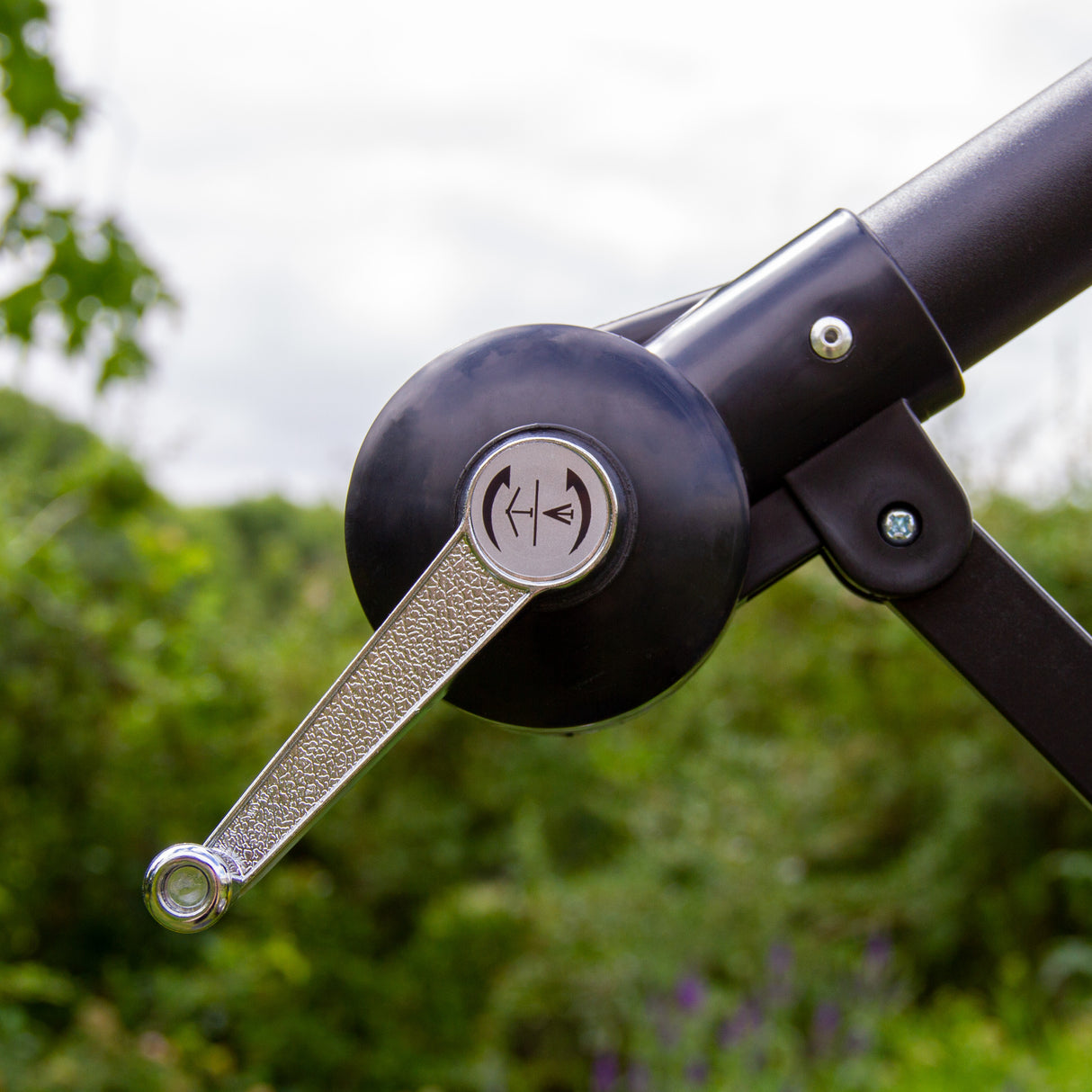 Grijs 3m LED Zweefparasol met Voet