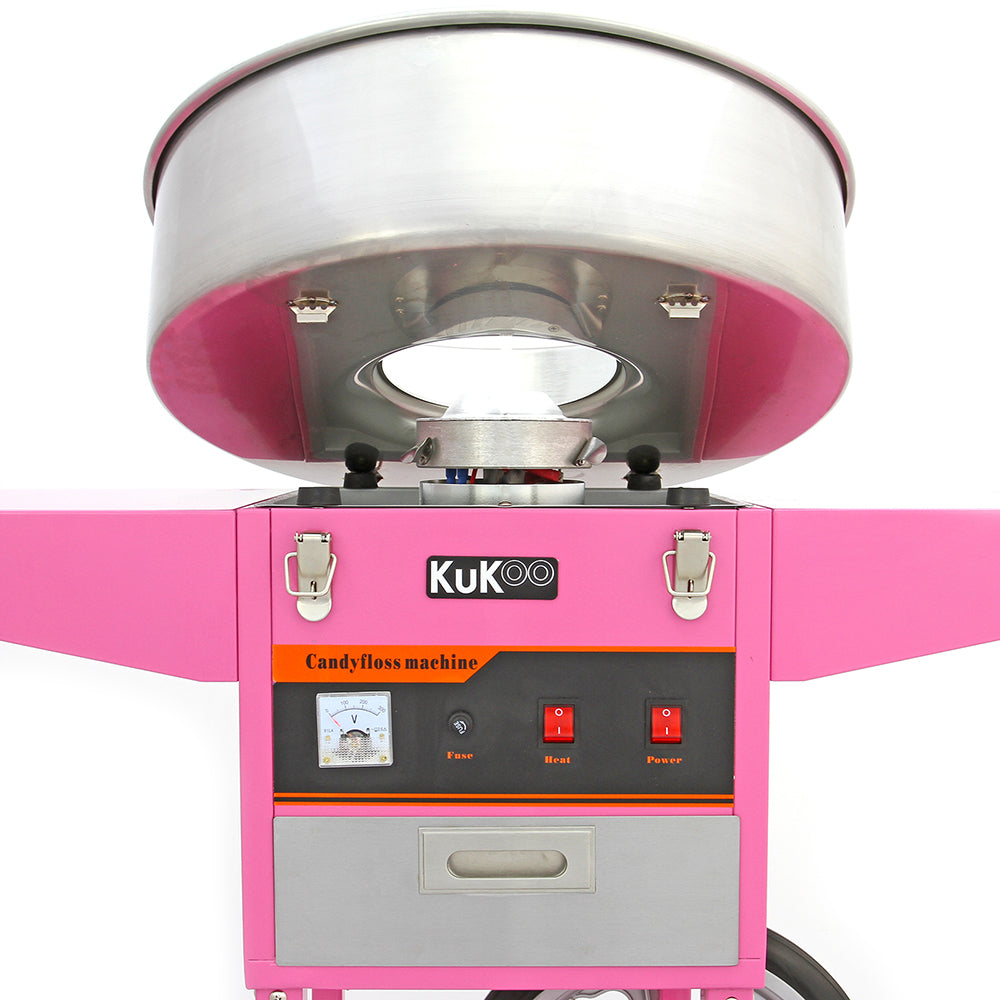 KuKoo Retro Popcorn & Suikerspin Machine met Kar